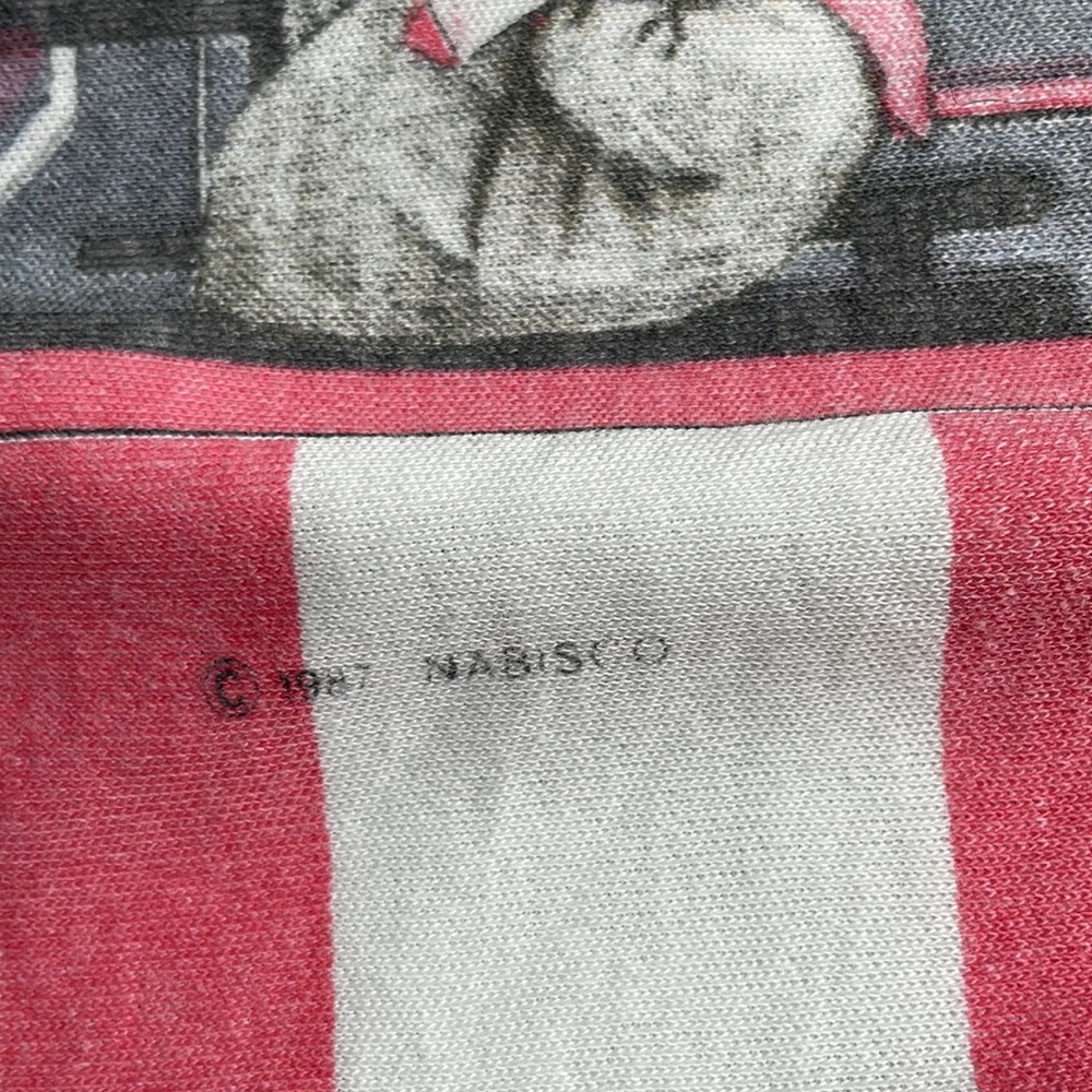 Vintage 1987 Jane Colby Nabisco Cream of Wheat dolman red white stripe Americana - Picture 6 of 8
